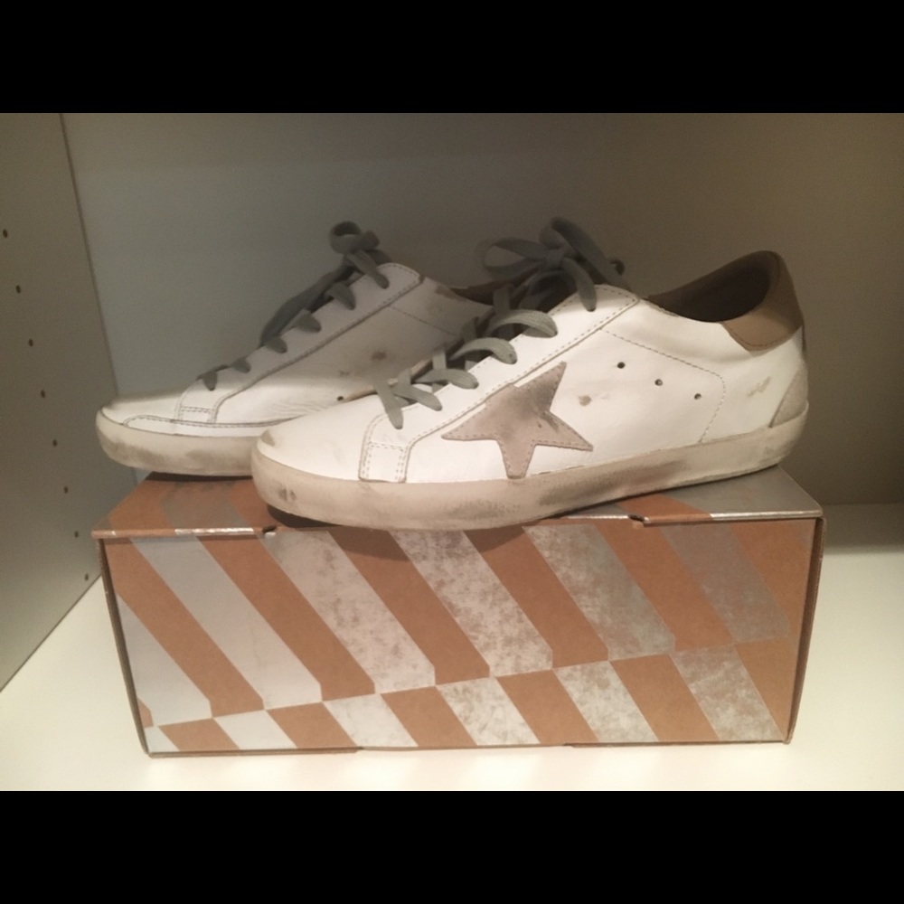 Golden Goose superstar sneakers.